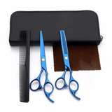 Blue Hairdressing Scissors Set