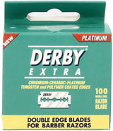 Derby Extra Double Edge Safety Razor Blades - Plastic Free Version - 100 Blades