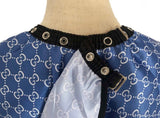 Blue Barber Hairdressing Cape