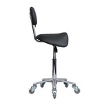 Saddle Stool Black with back 07015SANB