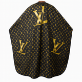 LV Black & Gold Barber Hairdressing Cape