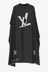 LV Black & White Barber Hairdressing Cape