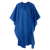 Blue hairdressing cape on a white background