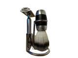 3pcs Professional Manual Shaver Razor Shaving Brush Alloy Holder Beard Shaving Kit