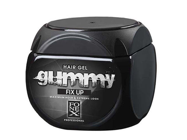 Fonex Gummy Hair Gel Black/Silver/Grey (Fix Up) 500ml Hair Style Salon