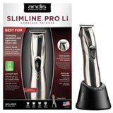 Andis Professional Slimline Pro Li T-Blade Trimmer (Silver)