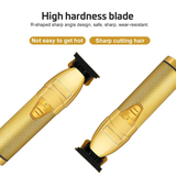 Professional Cordless Barber Hair Trimmer in Golden Color