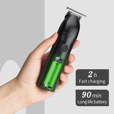 Professional Cordless Barber Digital Hair Trimmer in Black Colour