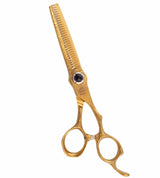 Thinning Scissors In Golden Damascus Pattern