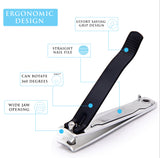 Stylish Professional Matt Black Nail Cutter