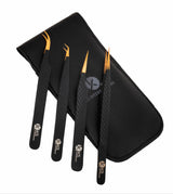 Curved Pointed 4 Pcs Tweezers