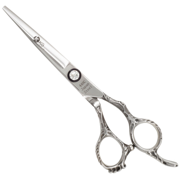 White Crystal Line Hairdressing Scissors 6.0''