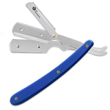 Professional Single Blade Cut Throat Razor With Blue Handle