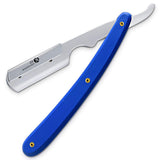 Professional Single Blade Cut Throat Razor with Blue Handle