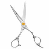 Professional Dragon Yellow Crystal Line Barber Scissors