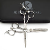 Elegant Silver Hairdressing Scissors Set