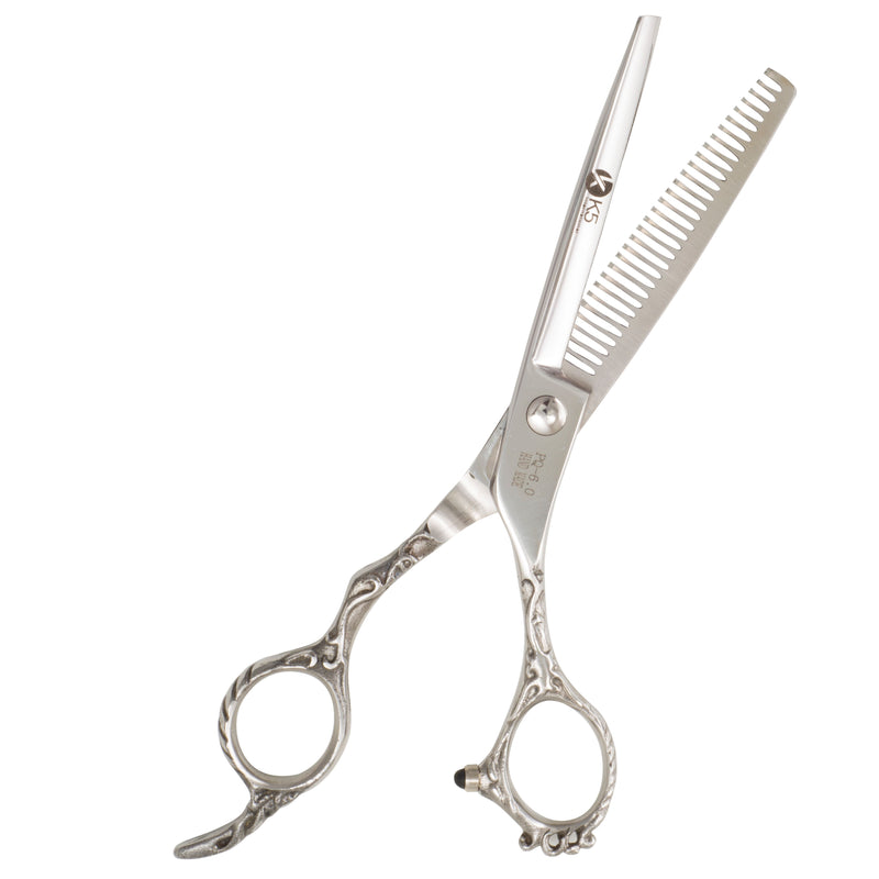 White Crystal Line 6.0 Scissors for Hairdressing