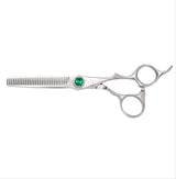Green Crystal Line Hair Thinning Scissors