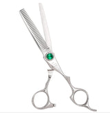 Green Crystal Line Hair Thinning Scissors