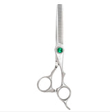 Green Crystal Line Hair Thinning Scissors
