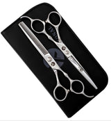 Hairdressing Scissors Set 6.5" Classic Silver Chrome