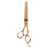 Thinning Scissors In Golden Damascus Pattern