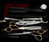 Elegant Gold 6.5" 440c Hairdressing Scissors Set