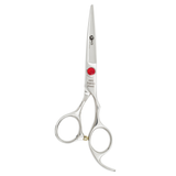 Red Crystal 440C Hairdressing Scissors 5.5 Inches