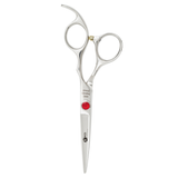 Red Crystal 440C Hairdressing Scissors 5.5 Inches