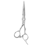 Silver Damascus Pattern Hairdressing Scissors