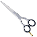 Matte Silver Line Hairdressing Scissors