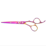 Multicolor Dragon Pink Crystal Hairdressing Scissors