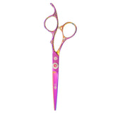 Multicolor Dragon Pink Crystal Hairdressing Scissors