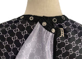 White & Black Gucci Hairdressing Cape
