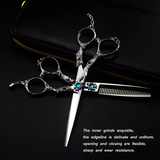 Hairdressing Scissors set 6.0'' Blue Cystal