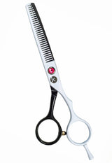 Satin Black & White Thinning Scissors