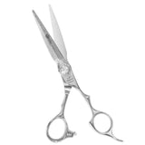 Silver Damascus Pattern Hairdressing Scissors