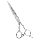 Silver Damascus Pattern Hairdressing Scissors