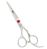 Red Crystal 440C Hairdressing Scissors 5.5 Inches