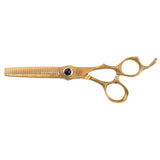 Thinning Scissors In Golden Damascus Pattern
