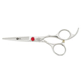 Red Crystal 440C Hairdressing Scissors 5.5 Inches