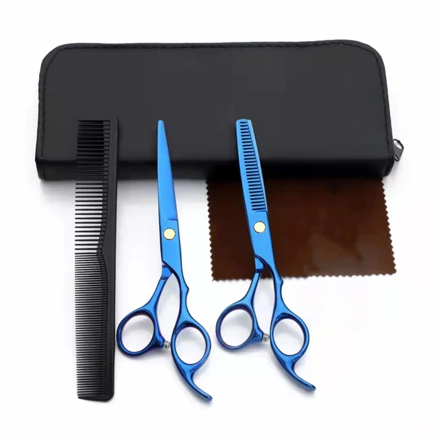 Elegant Blue Professional Hairdressing 5.5",6.0" & 6.5" Scissors Set