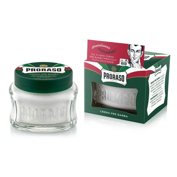 Proraso Pre Shave Cream 100 ml Jar - Menthol and Eucalyptus