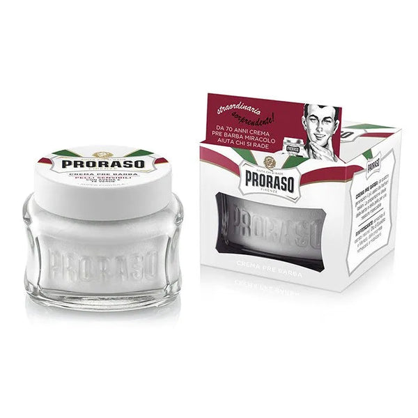 Proraso Pre Shave Cream 100 ml Jar - Green Tea & Oat Meal