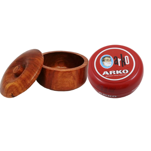 Shaving Quality arko soap&wood bowl Gift Set