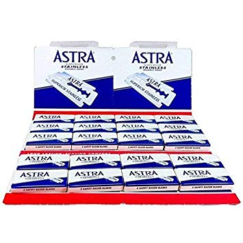 Astra Super Stainless Double Edge Razor Blades - 100 Blades