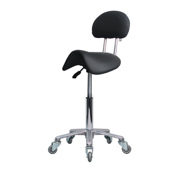 Saddle Stool Black with back 07015SANB