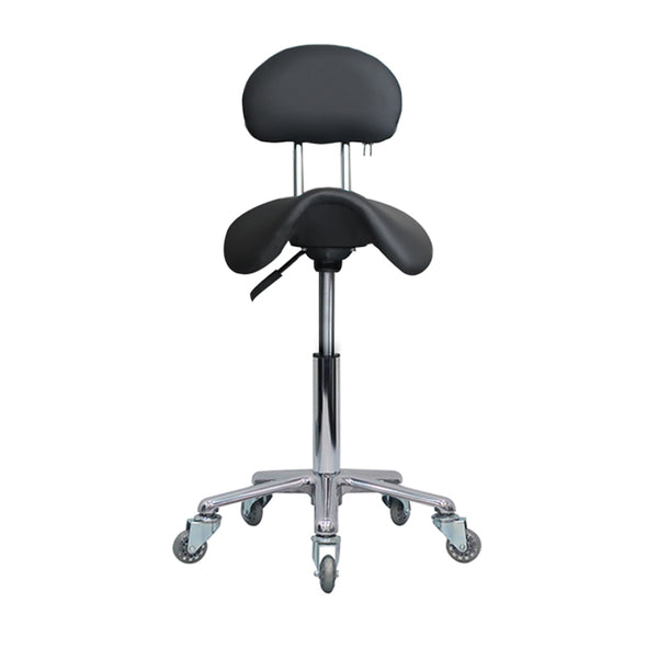 Saddle Stool Black with back 07015SANB