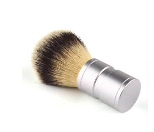 Men's Quality Shaving Brush - Silvertip Style Stainless Steel Metal Handle Synthetic Badger Hair