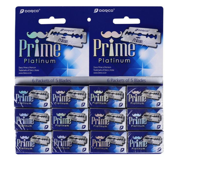 Dorco Prime Platinum Double Edge Razor Blades pack of 100 - New